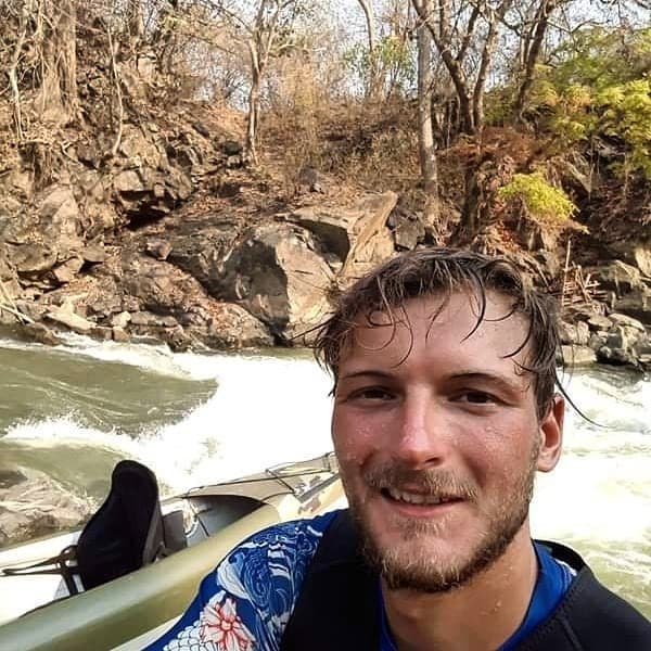 An adventurer takes on the Laotian waterfalls!